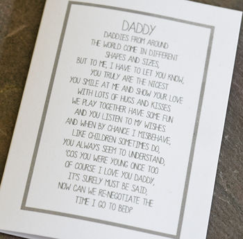 Daddy Bracelet With Personalised Daddy Poem, 3 of 6
