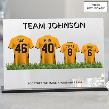 Personalised Family Name Football Shirt Plaque, 5 of 10