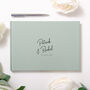 Personalised Wedding Linen Guest Book Script Modern, thumbnail 1 of 12