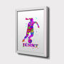 Personalised Girls Soccer Splash Poster, thumbnail 4 of 6