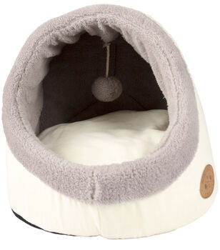 Cats Igloo Cave Bed With Toy Grey, 2 of 3