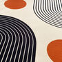 Orange And Black Geometric Abstract Bauhaus Ecru Cushion Cover, thumbnail 2 of 7