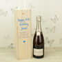 Personalised Happy Birthday Wooden Bottle Box, thumbnail 3 of 5