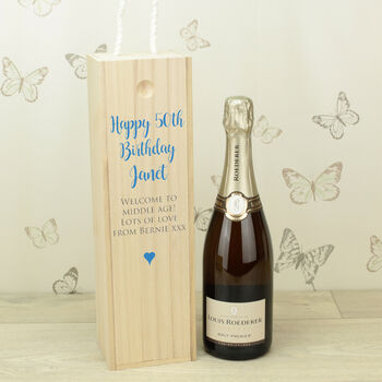 Personalised Happy Birthday Wooden Bottle Box, 3 of 5