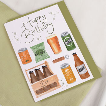 Pub Ale And Lager Happy Birthday Greeting Card, 2 of 3