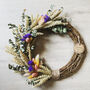 Handcrafted Artisan Farmhouse Dried Flower Wreath, thumbnail 1 of 4