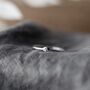 Dainty Sterling Silver Hammered Stacking Ring, thumbnail 1 of 6