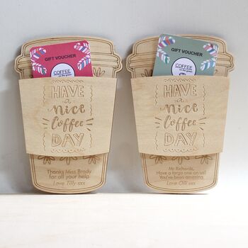 Teachers Personalised Coffee Gift Card Holder, 2 of 4