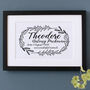 Personalised New Baby Vintage Framed Print, thumbnail 5 of 7