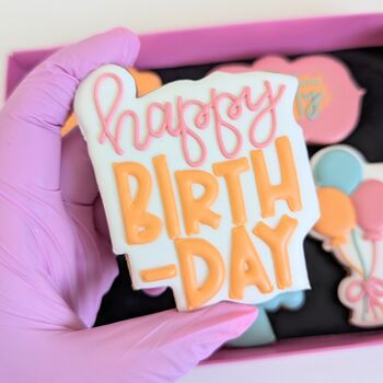 Personalised Milestone Birthday Biscuit Gift Set, 4 of 7