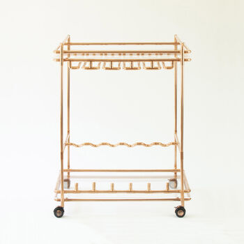 Handmade Drink Trolley With Wine Rack And Glass Rack, 5 of 5