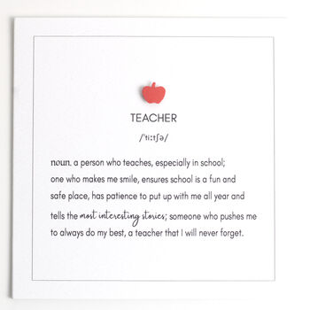 Definition Of Teacher Personalised Card, 4 of 8