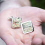 Personalised Location Map Cufflinks, thumbnail 2 of 12