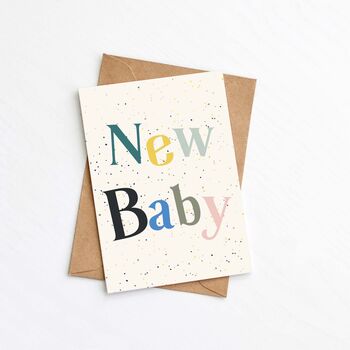 Speckled New Baby Card, 2 of 2