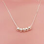 50th Birthday Solid Sterling Silver Nugget Necklace, thumbnail 1 of 4