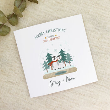 Personalised Penguin Son + Partner Christmas Card, 3 of 4