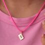 Cassette Tape Cord Charm Necklace, thumbnail 1 of 7