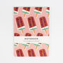 Watermelon Lolly Pattern Paperback Swiss Bound Notebook, thumbnail 5 of 8