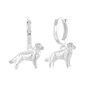 Sterling Silver Golden Retriever 3D Earrings, thumbnail 1 of 5