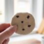 Six Handmade Felt Chocolate Chip Cookies Set: Ukca/Ce Certified Play Food, thumbnail 4 of 6