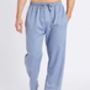 Men's Garrison Blue Herringbone Pyjama Trousers, thumbnail 1 of 3