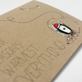 Penguin Christmas Card, Happy Merry Everything, 3 of 4