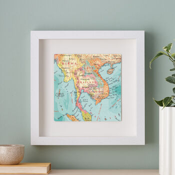 Personalised Thailand Map Print Wall Art, 2 of 5