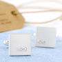 Personalised Infinity Cufflinks And Tie Slide Gift Set, thumbnail 6 of 9