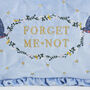 Forget Me Not Blue Velvet Embroidered Pouch, thumbnail 3 of 7