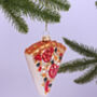 G Decor Glass Slice Of Pizza Christmas Tree Ornament, thumbnail 2 of 4