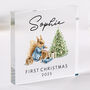 Baby’s First Christmas Gift Acrylic Block Woodland, thumbnail 1 of 4