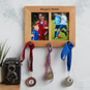 Personalised Oak Photo Frame And Medal Hanger, thumbnail 3 of 8