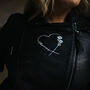 Personalised Calligraphy Bridal Leather Biker Jacket, thumbnail 8 of 12