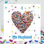 Husband Butterfly Birthday I Love My Husband Card, thumbnail 1 of 12
