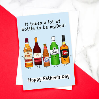 'It Takes Bottle' Funny Father's Day Card, 3 of 3