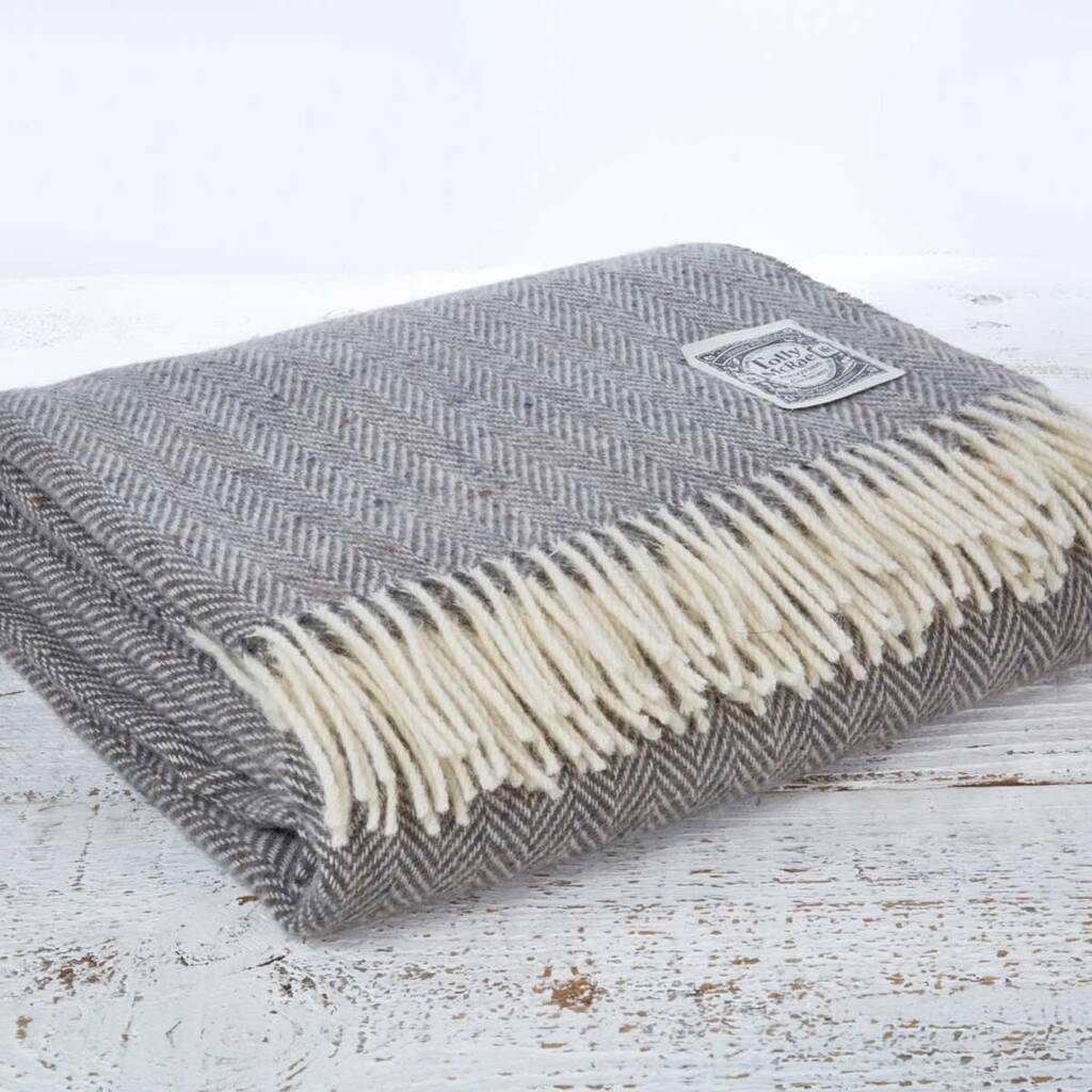 Warm Grey Luxurious Throw By Tolly Mc Rae