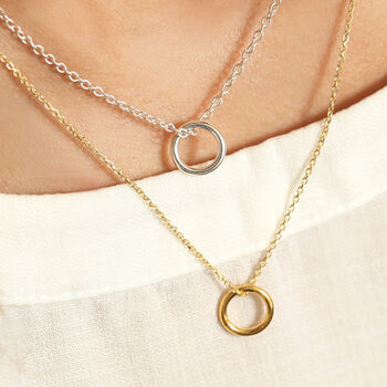 Infinity Necklace In Silver Or 18ct Gold Vermeil Plated, 5 of 10