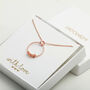 60th Birthday Circle Birthstone Necklace Gift For Her, thumbnail 2 of 7