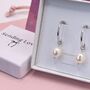 Baroque Pearl Hoops In Gold And Silver, thumbnail 6 of 7