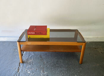 Mid Century Smoked Glass Coffee Table By Myer, 4 of 7