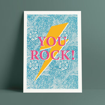 'You Rock' Lightning Bolt Print, 2 of 5