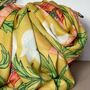 Anemone Print Scarf In Yellow, thumbnail 2 of 4