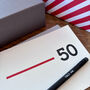 'Milestone 50' Letterpress Birthday Card, thumbnail 4 of 4