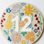 Bright Floral Mosaic House Door Number Sign, thumbnail 4 of 6