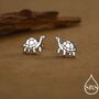 Sterling Silver Tortoise Stud Earrings, thumbnail 1 of 12