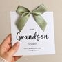 To My Grandson On Your Wedding Day Card, Luxury Bow Wedding Couple Card, thumbnail 1 of 4