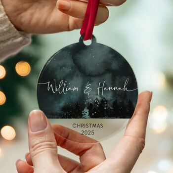 Personalised Couple Christmas Ornament 2025 Acrylic, 6 of 8