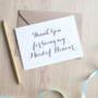 'Thank You For Being My Maid Of Honour' Greetings Card, thumbnail 1 of 1