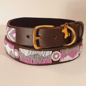 Leather And Beaded Dog Collar, 11 of 12