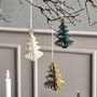 Set Of Three Hanging Paper Christmas Trees, thumbnail 2 of 6